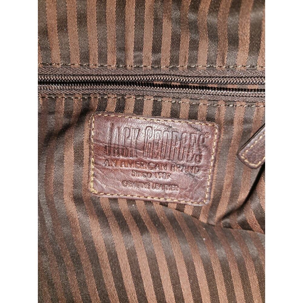 Jack Georges Genuine Leather Crossbody Bag flap-over design 11x9x4 - Picture 8 of 9